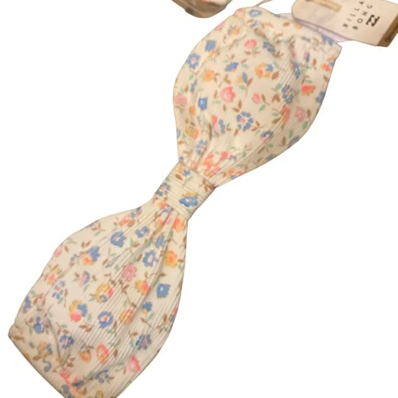Billabong Cream Floral Bikini Top - Picture 2 of 4